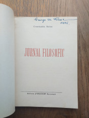 Constantin Noica , Jurnal filosofic , 1944 , prima editie foto
