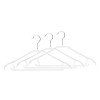 Umerașe Paltoane, Set 3 Buc, Alb, Plastic, 42x22x3.3 cm, Oem