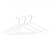 Umerașe Paltoane, Set 3 Buc, Alb, Plastic, 42x22x3.3 cm, Oem