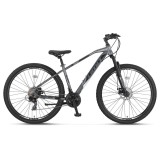 Bicicleta MTB Umit Arcus M-MSD, culoare gri/alb, roata 27.5&quot;, cadru otel, frana... Cod:5271317000