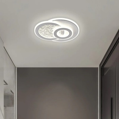 Lustra LED KOMPACTO 34W, 3 Cercuri, lumina Rece/Calda/Neutra, Alb foto