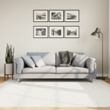 vidaXL Covor &bdquo;OVIEDO&rdquo;, fire scurte, crem, 200x200 cm