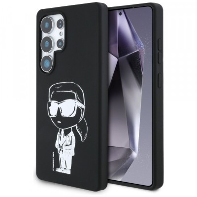 Husa MagSafe pentru Samsung Galaxy S25 Ultra S938, Karl Lagerfeld, Silicone Graffiti, Neagra foto