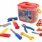 Set unelte si accesorii constructie - 132 piese - Polesie Wader