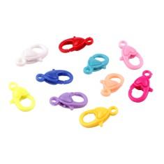 Set 10 carabine din plastic Crisalida, 11 x 22 mm, Multicolor