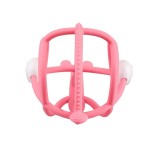 Inel Gingival din silicon Mombella 3 luni+, Melc - Pink