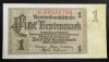 Bancnota 1 Rentenmark Germania Nazista 1937, Stare Excelenta, Numismatica