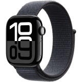 Apple Watch 10 GPS, Carcasa Jet Black Aluminium 42mm, Ink Sport Loop