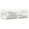 vidaXL Pat de zi extensibil, alb, 2x(90x200) cm, lemn masiv de pin