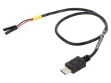 Cablu USB-C DELOCK 85396 1pin x2 0,3m Negru 22AWG