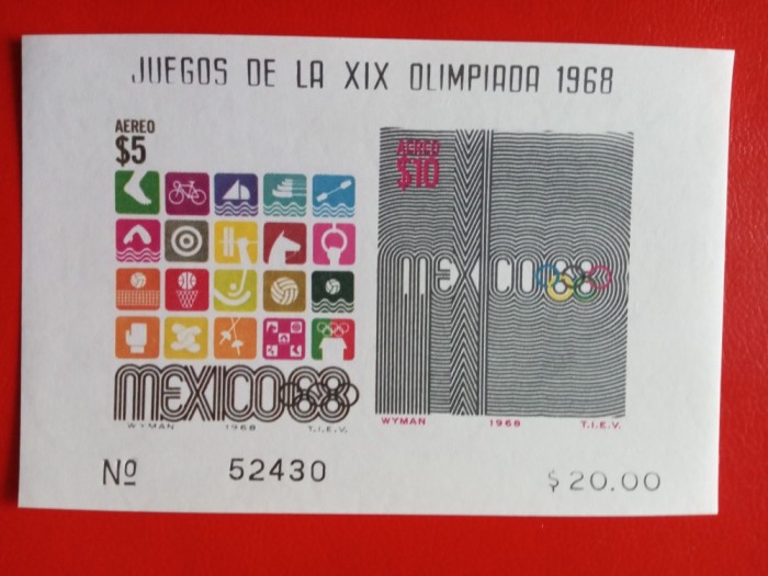 MEXIC, SPORT -= BLOC MNH IMPERF.