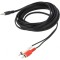 Cablu Audio Jack 3,5mm la RCA 5m Negru