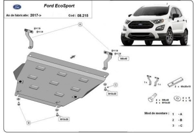 Scut motor metalic Ford Ecosport 2018-prezent foto