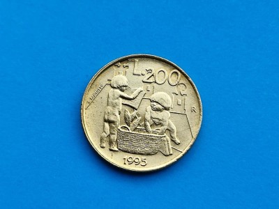 200 Lire 1995 San Marino-XF++AUNC-in realitate arata bine foto