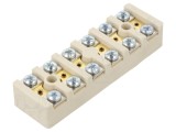 Regletă de conexiuni ceramică SEZ DK, 12 borne, 4mm2