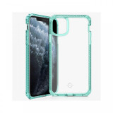 Husa iPhone 11 Pro Max IT Skins Hybrid Clear Tiffany Green &amp; Transparent (antishock)