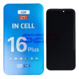 Display LCD Touchscreen cu Rama Apple iPhone 16 Plus Negru COF INCELL