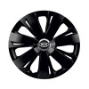 Set 4 capace roti Negre Cu Inel Cromat Energy R16 pentru gama auto Kia, Autohelix MSA