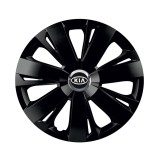 Cumpara ieftin Set 4 capace roti Negre Cu Inel Cromat Energy R16 pentru gama auto Kia, Autohelix MSA