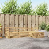 vidaXL Set de canapele de exterior 4 pcs Alb Lemn Solid de Acacia 3390264