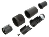 Conector circular 5 pini, 6A, IP40