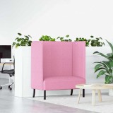 VidaXL Canapea cu spătar &icirc;nalt Roz 109 x 56 x 121 cm țesătură