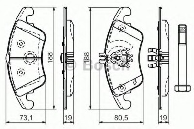 Set placute frana,frana disc MERCEDES E-CLASS T-Model (S212) (2009 - 2016) BOSCH 0 986 494 263 foto