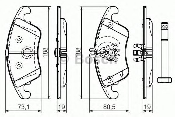 Set placute frana,frana disc MERCEDES E-CLASS T-Model (S212) (2009 - 2016) BOSCH 0 986 494 263