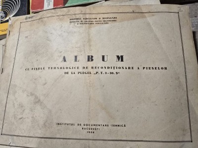 Album cu fisele tehnologice de reconditionare a pieselor de la plugul P.T. 3 - 30.- S foto
