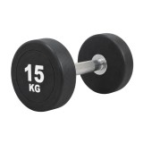 Gantera profesionala SportMann Profi 15 kg cu invelis din poliuretan