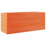 Cumpara ieftin Jardiniera gradina, maro ceruit, 110x40x46 cm, lemn masiv pin