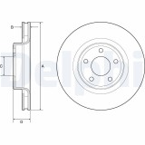 Disc frana Ford Usa Mustang, Mustang Convertible Motor 2.3 EcoBoost, 5.0 V8, 320x30mm, 62 mm, OE 1916138