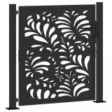 Cumpara ieftin Poarta de gradina neagra 105x106 cm Design ondulat de otel