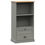 Cumpara ieftin Biblioteca VIGO, gri, 60x35x114,5 cm, lemn masiv de pin