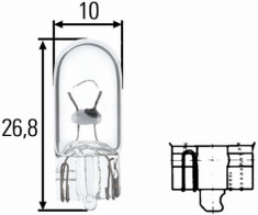 Bec auto halogen Hella W5W 5W 12V 8GP 003 594-121 foto