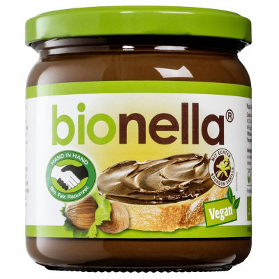 Crema Vegana de Alune cu Ciocolata Bionella Bio 400 grame Bionella foto