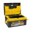 Cutie scule Handy, 380 x 220 x 270 mm, plastic, 6 compartimente, Negru/Galben