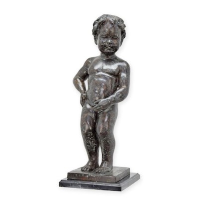 Baitel-statueta din bronz cu un soclu din marmura TBA-23 foto
