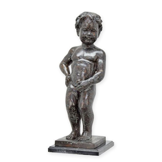 Baitel-statueta din bronz cu un soclu din marmura TBA-23