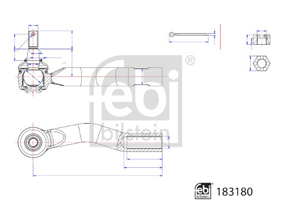 FEBI BILSTEIN 183180 Cap de bara