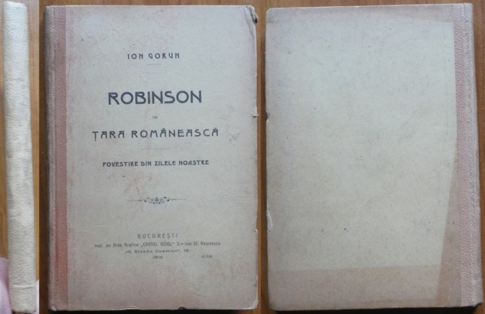Ion Gorun, Robinson in Tara Romaneasca, Carol Gobl, 1905, editia 1