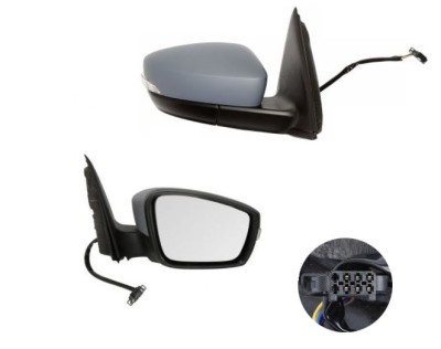 Oglinda usa exterioara Skoda Fabia, 12.2014-09.2018; Fabia, 07.2018-, partea Dreapta, reglare electrica; grunduit; incalzit; sticla convexa; geam cro foto