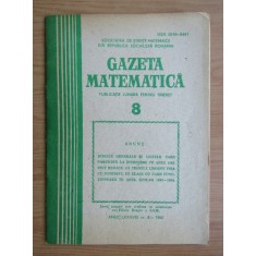 Revista Gazeta Matematica. Anul LXXXVIII, nr. 8 / 1983