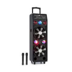 Auna Pro DisGo Box 2100, sistem PA, 100W RMS, BT, slot SD, LED, USB, baterie, negru foto