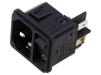 Conector alimentare AC 15A 250VAC IEC 60320 DC11 soclu tată foto
