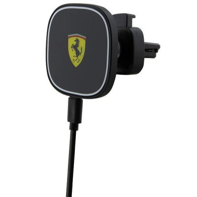 &amp;Icirc;ncărcător auto Ferrari MagSafe inductiv de 15 W pentru grilă - negru foto