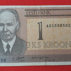 1 kroon 1992 - Bancnota Estonia