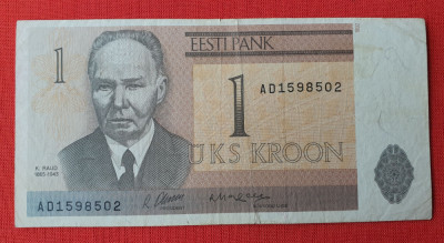 1 kroon 1992 - Bancnota Estonia foto