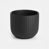 Ghiveci decorativ din ceramică, Negru, 15x13cm, 1.5L, CMCLASS