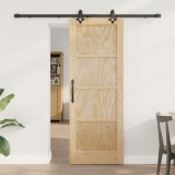 Ușă Glisantă vidaXL cu Set de Hardware 73.5x198.5 cm din Lemn Solid de Pin